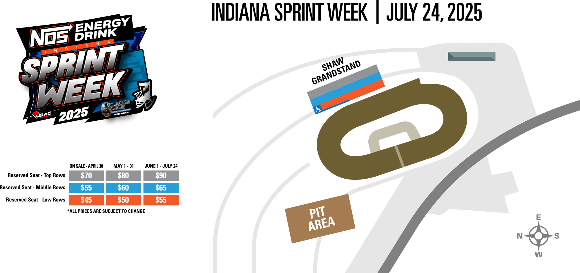 Indiana Sprint Week Parking Map